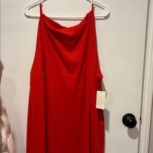 Elegant Red Midi Dress